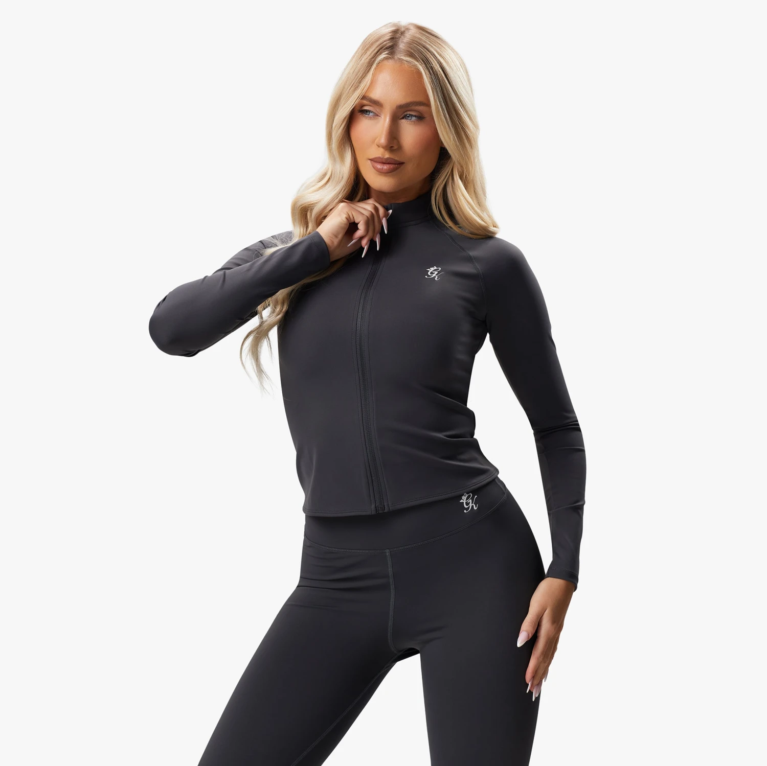 Gym King 365 Full Zip Funnel - Oyster Grey - Image 2