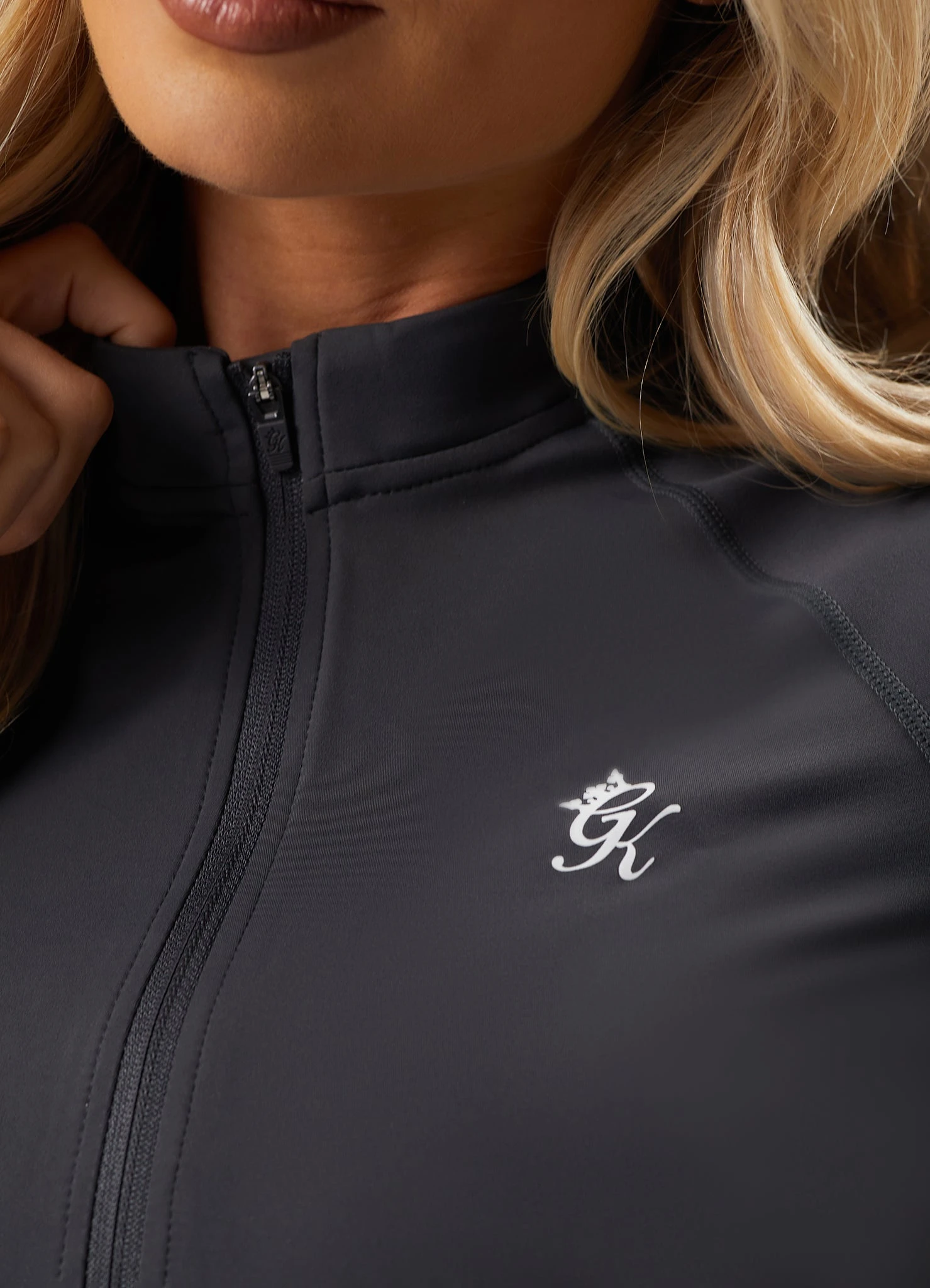 Gym King 365 Full Zip Funnel - Oyster Grey - Image 4