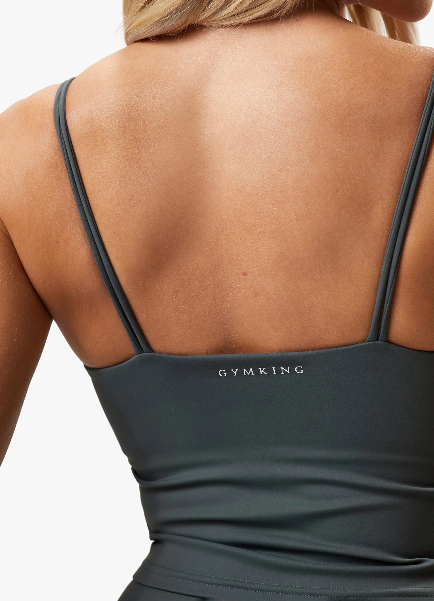 Gym King 365 Long Line Tank - Green Smoke - Image 9