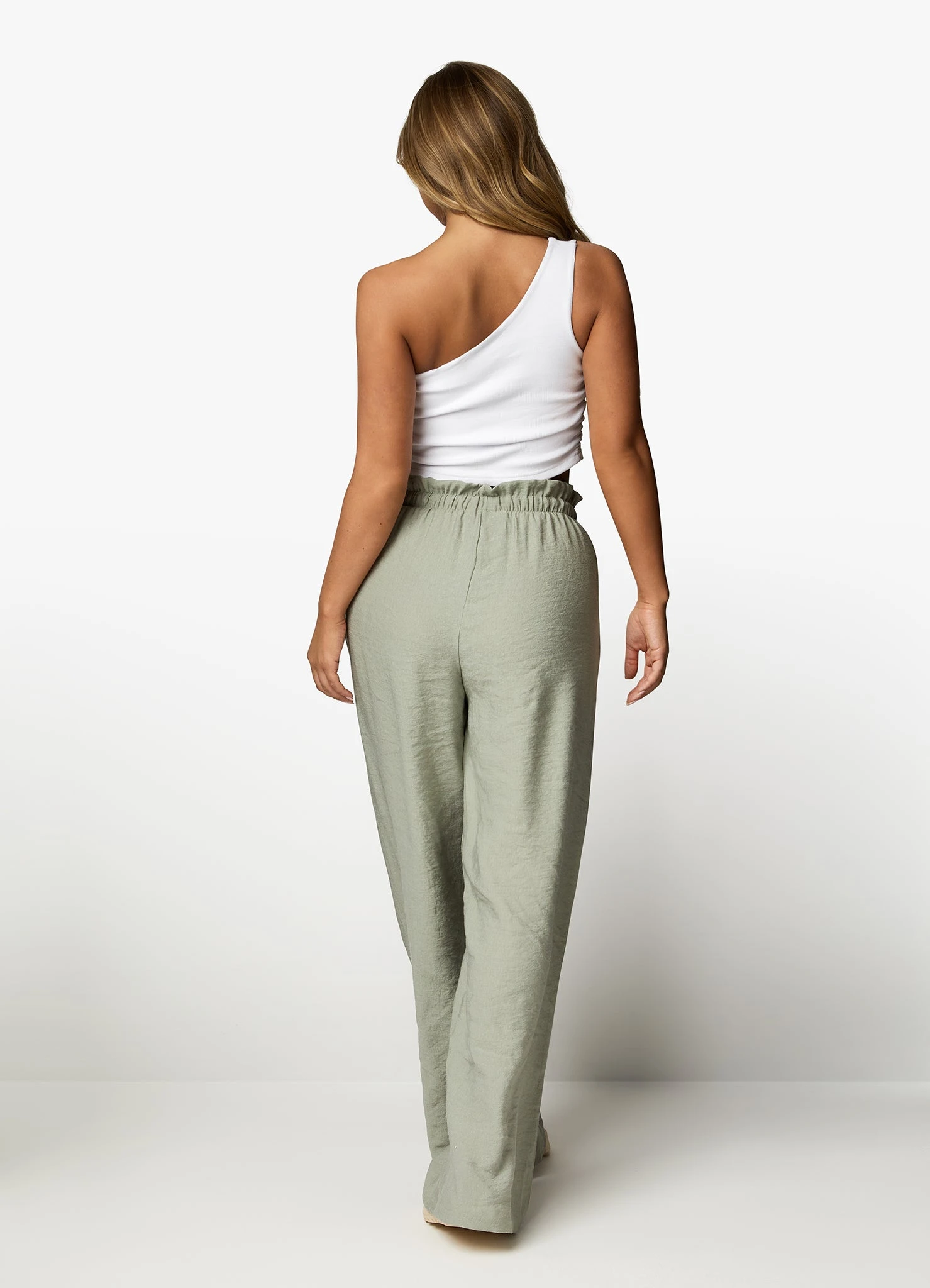 Gym King Asymmetric Crop - White - Image 13