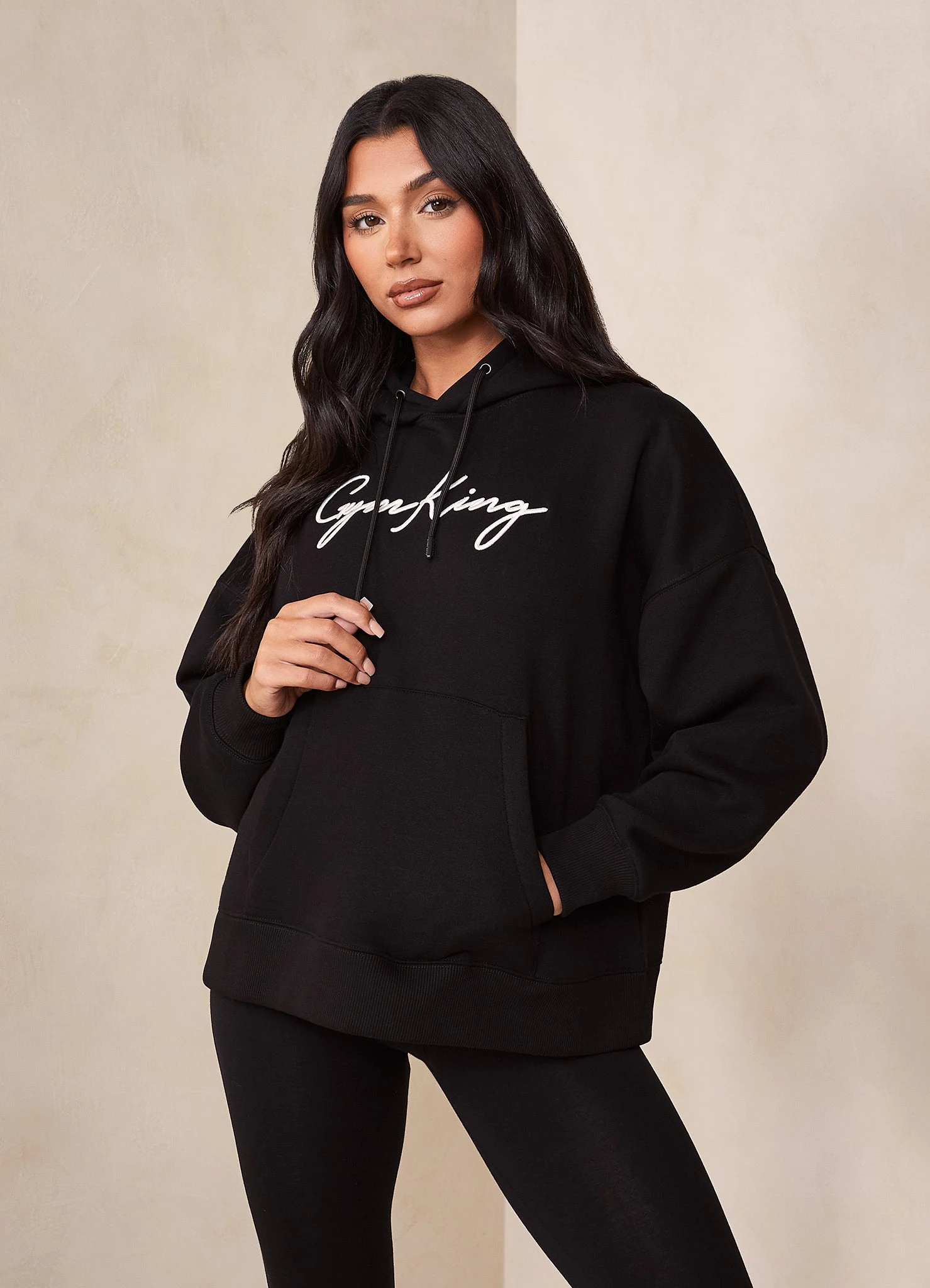 Gym King Script Hood - Black/White - Image 11