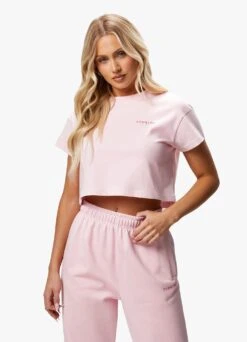 Gym King Established Cap Sleeve Tee - Candyfloss Pink