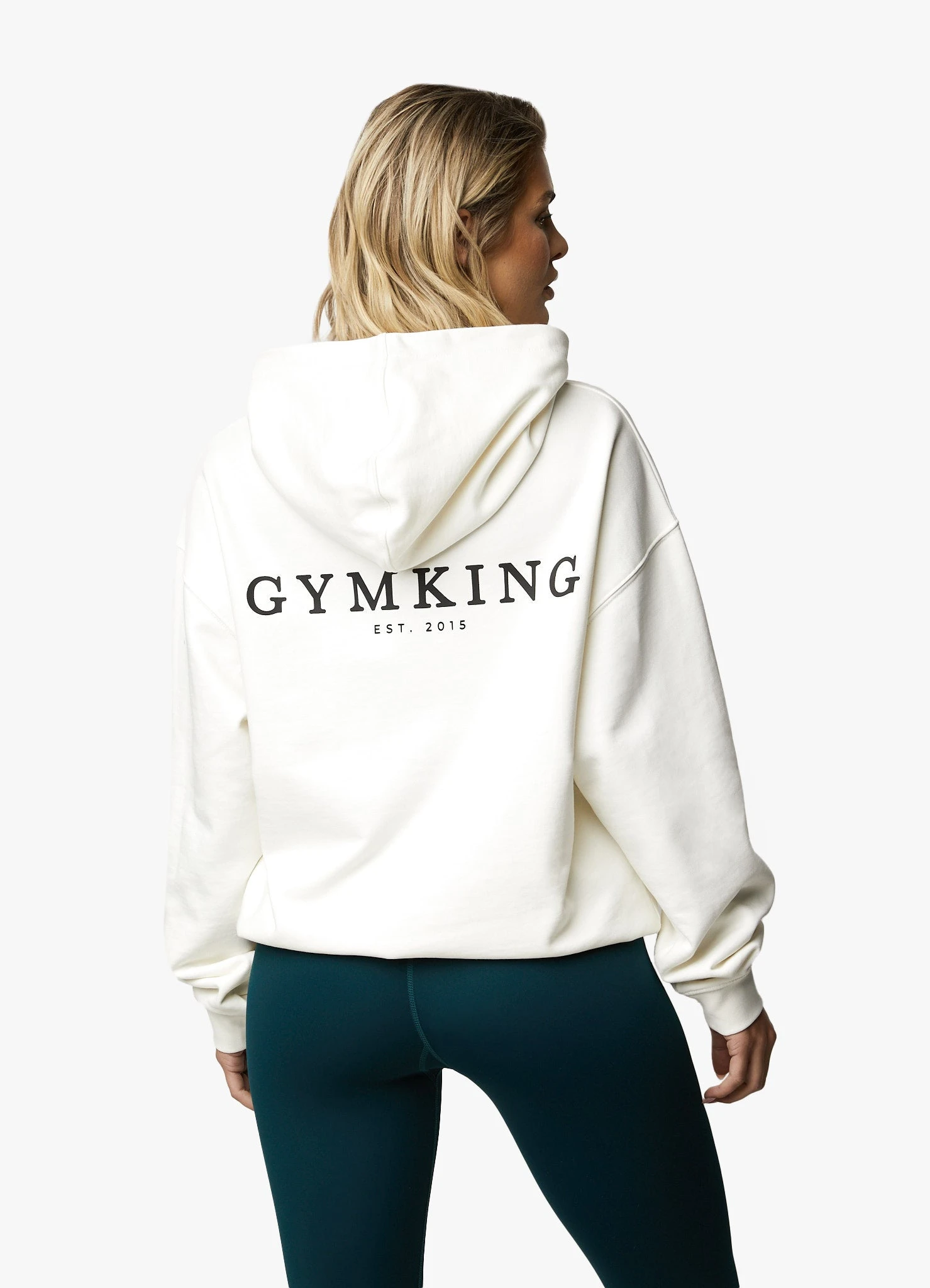Gym King Established Relaxed Fit Hood - Cream - Image 9