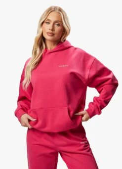 Gym King Established Relaxed Fit Hood - Raspberry Burst