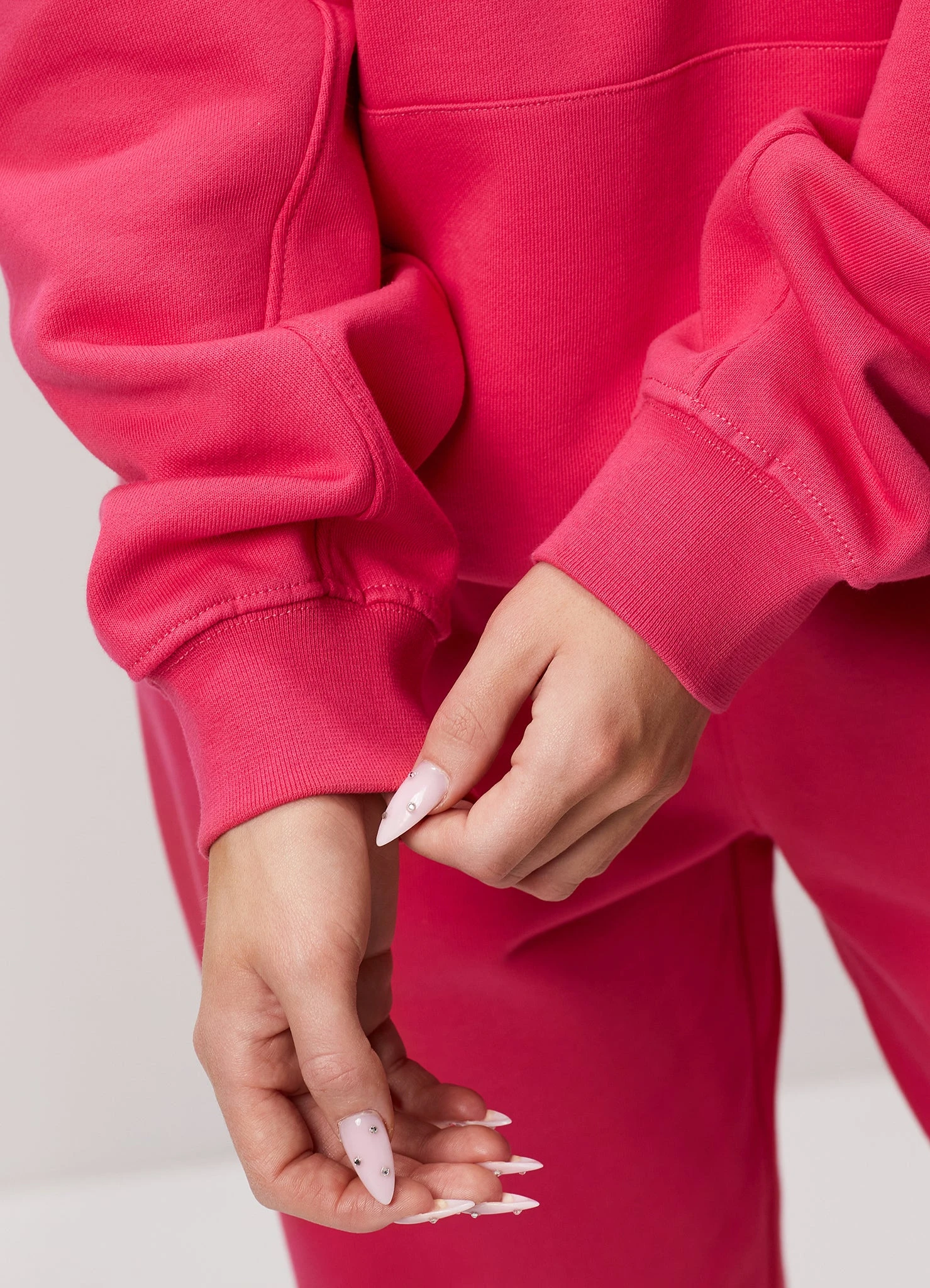 Gym King Established Relaxed Fit Hood - Raspberry Burst - Image 8