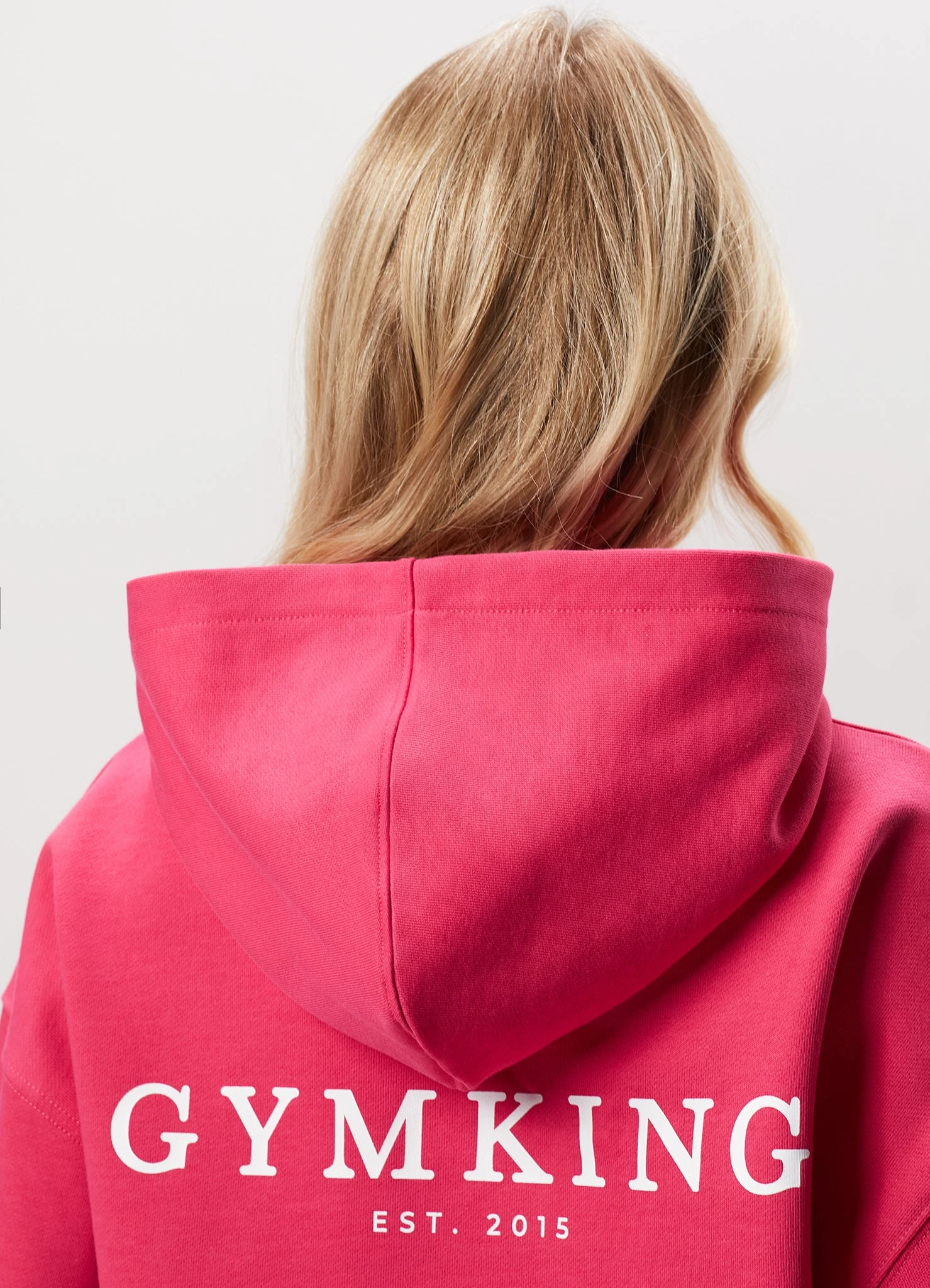 Gym King Established Relaxed Fit Hood - Raspberry Burst - Image 9