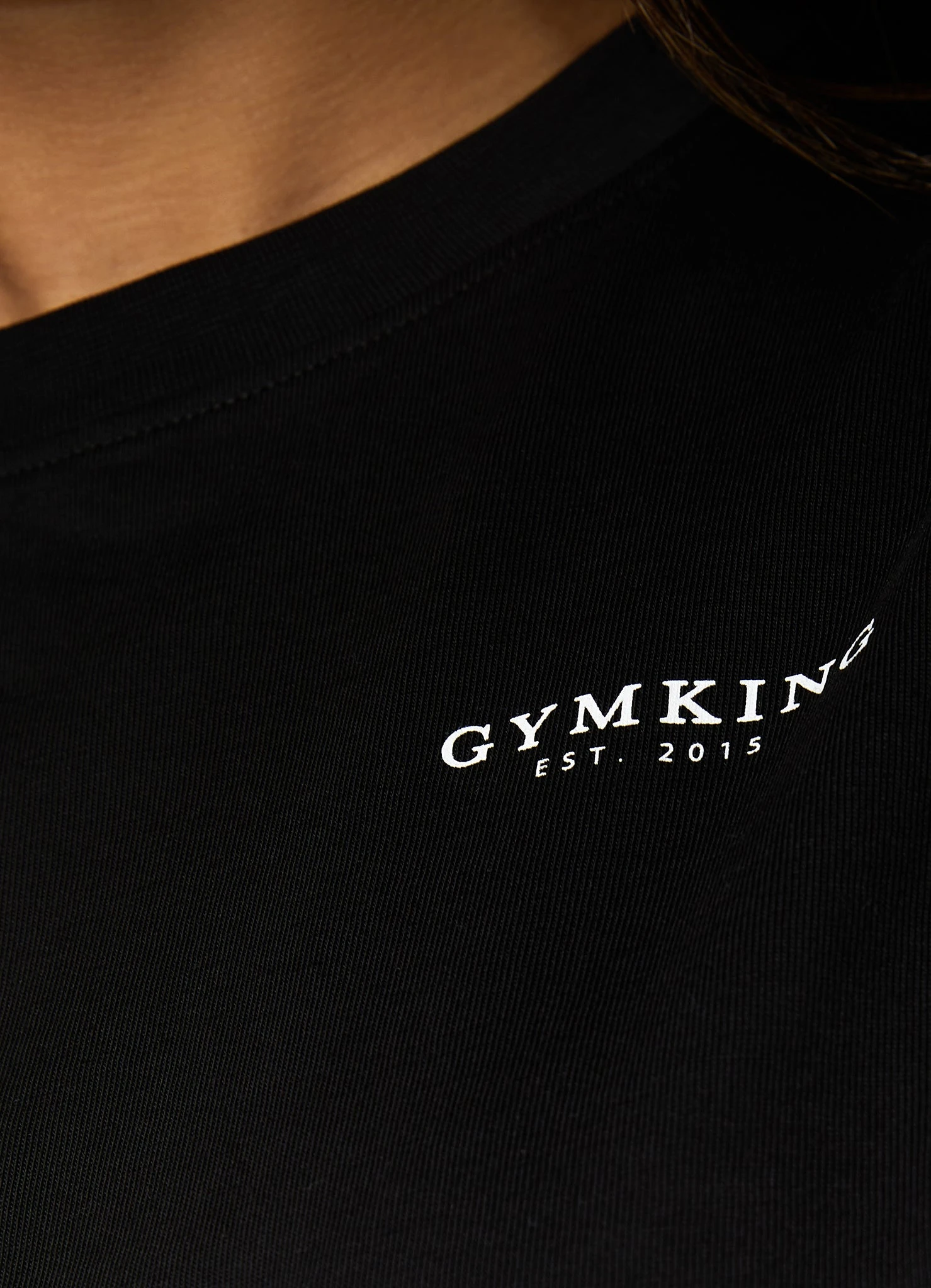 Gym King Established Boyfriend Tee - Black/White - Image 9