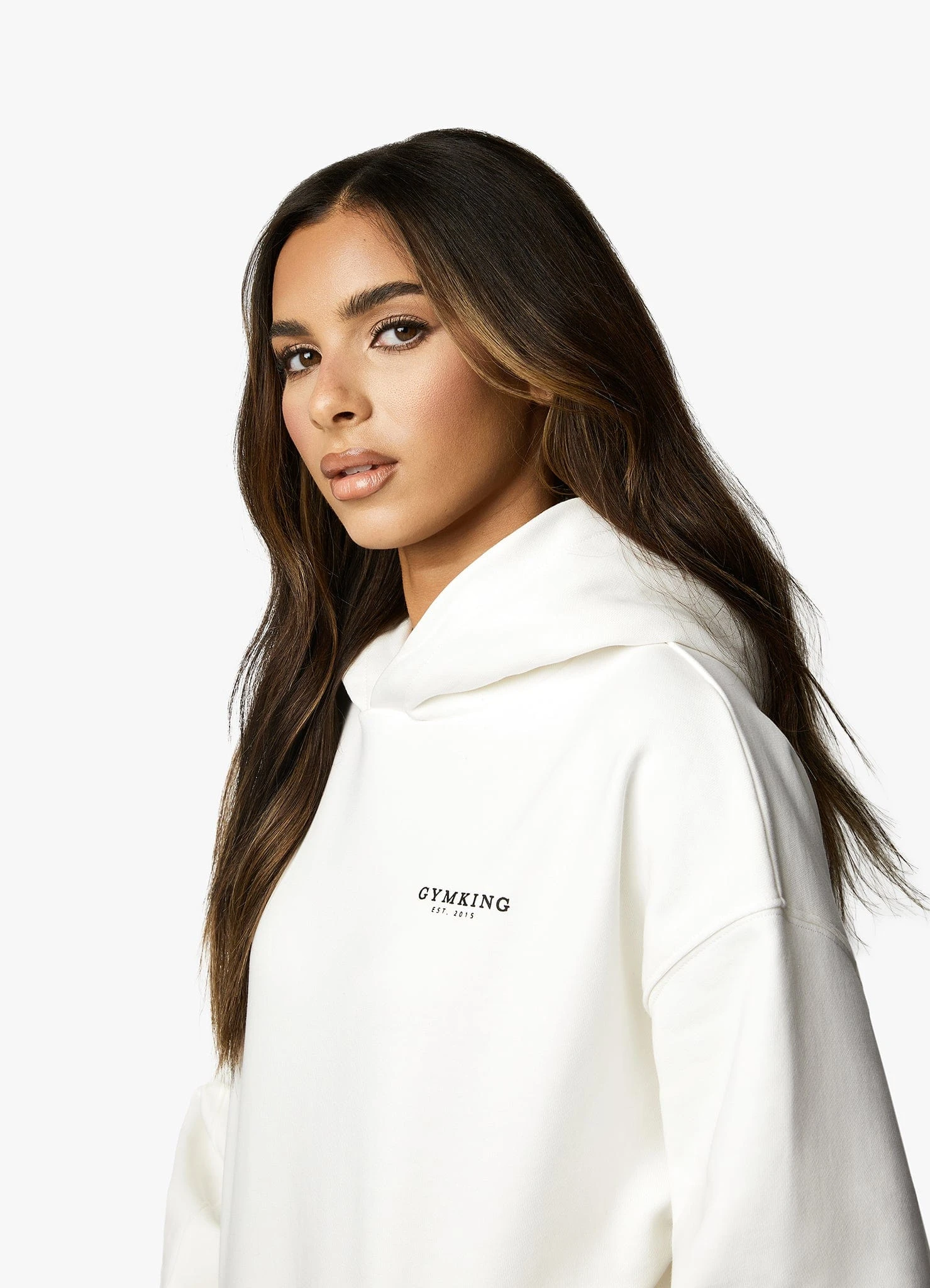 Gym King Established Relaxed Fit Hood - Cream - Image 10