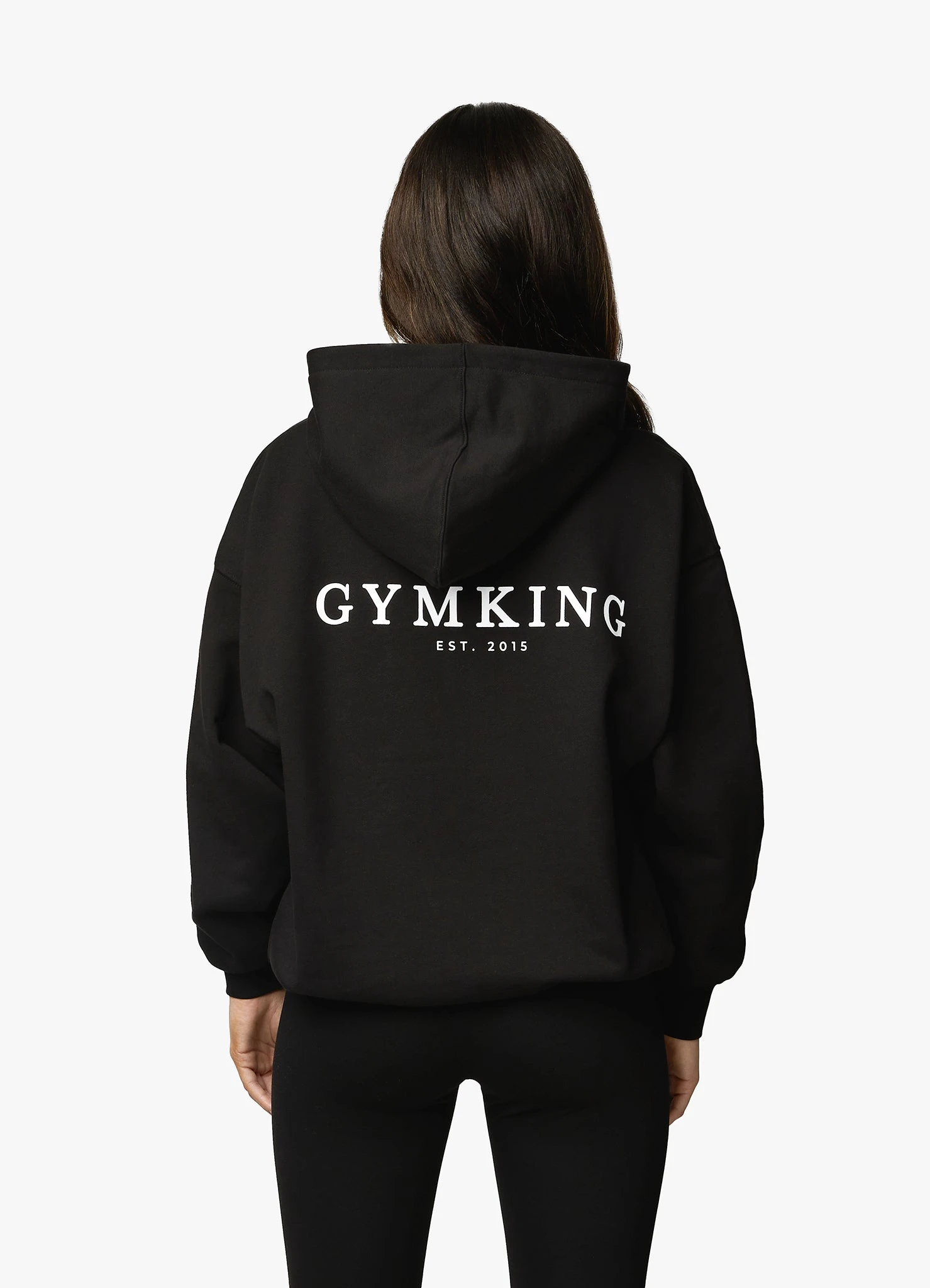 Gym King Established Relaxed Tracksuit - Black/White - Image 7