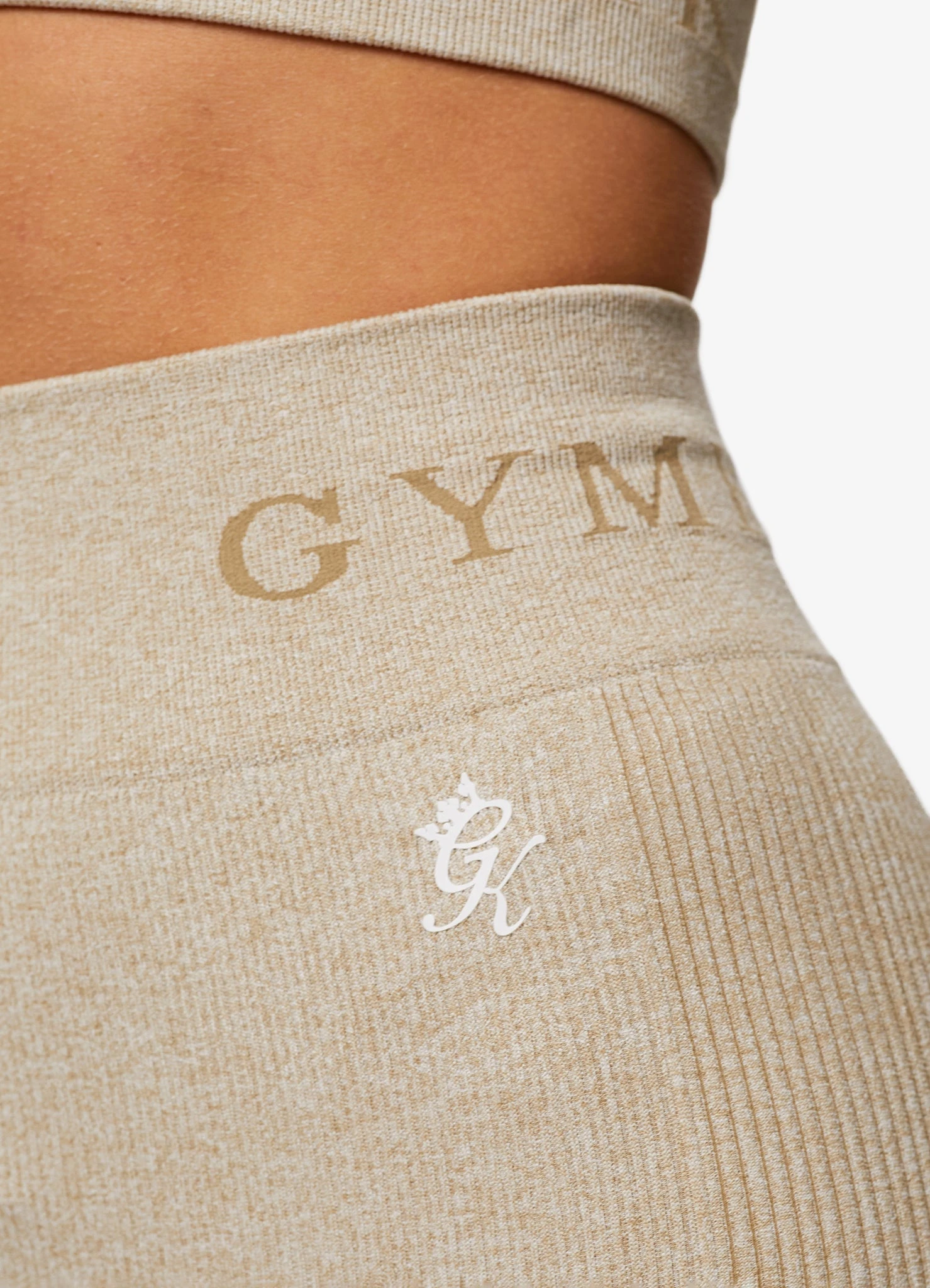 Gym King Formation Rib 3" Short - Oatmeal Marl - Image 9