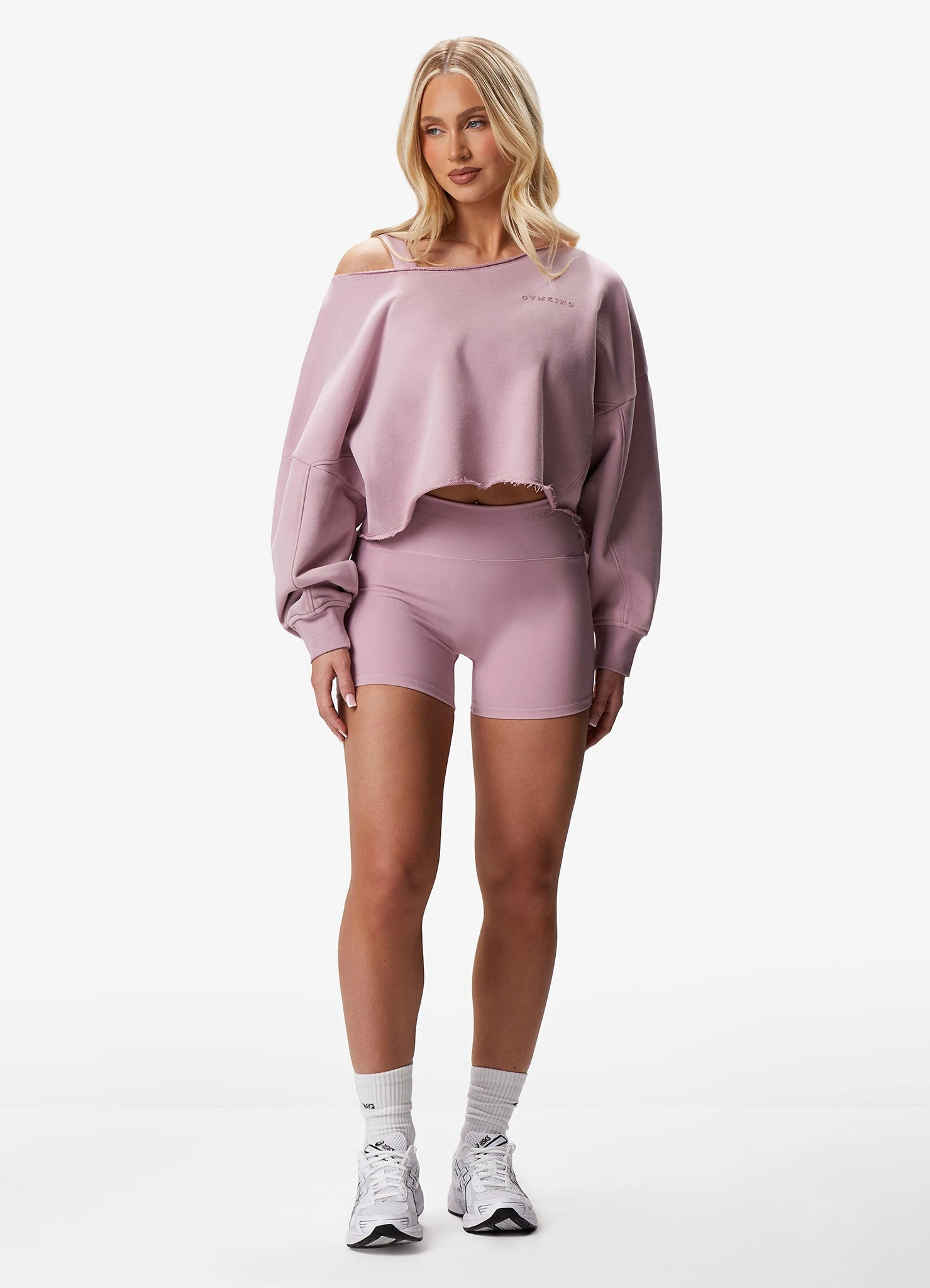 Gym King Move Your Way Crop Sweatshirt - Dusky Mauve - Image 16