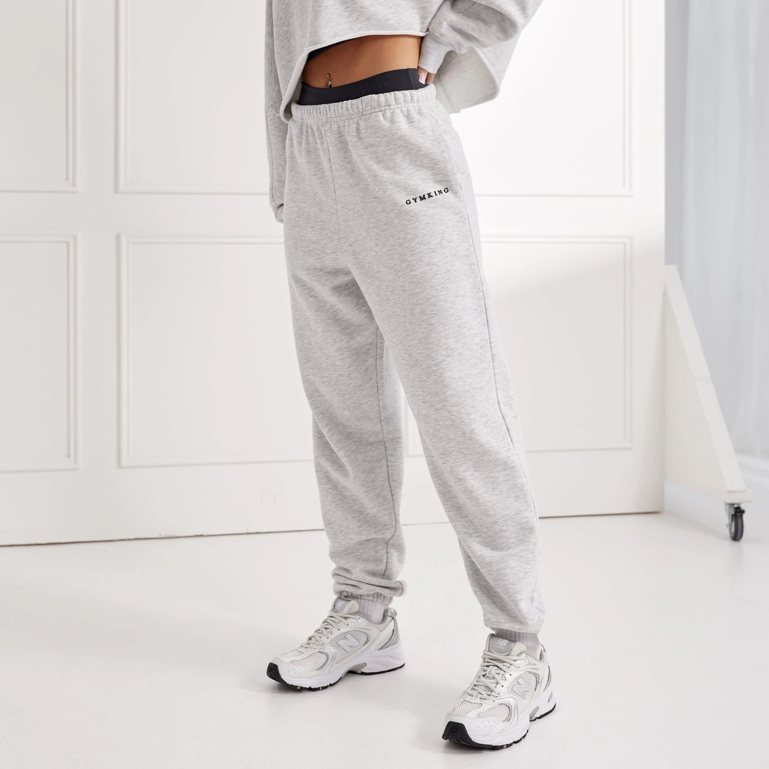 Gym King Move Your Way Jogger - Snow Marl - Image 2