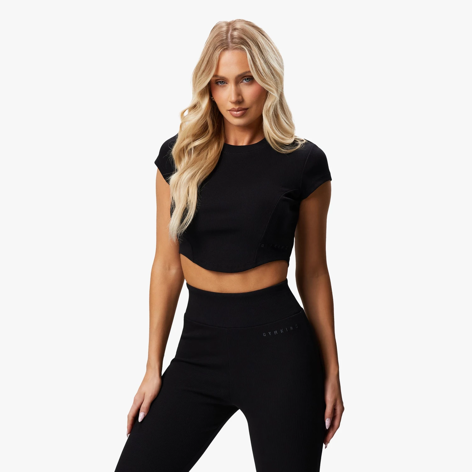 Gym King Refresh Contoured Rib Top - Black - Image 2