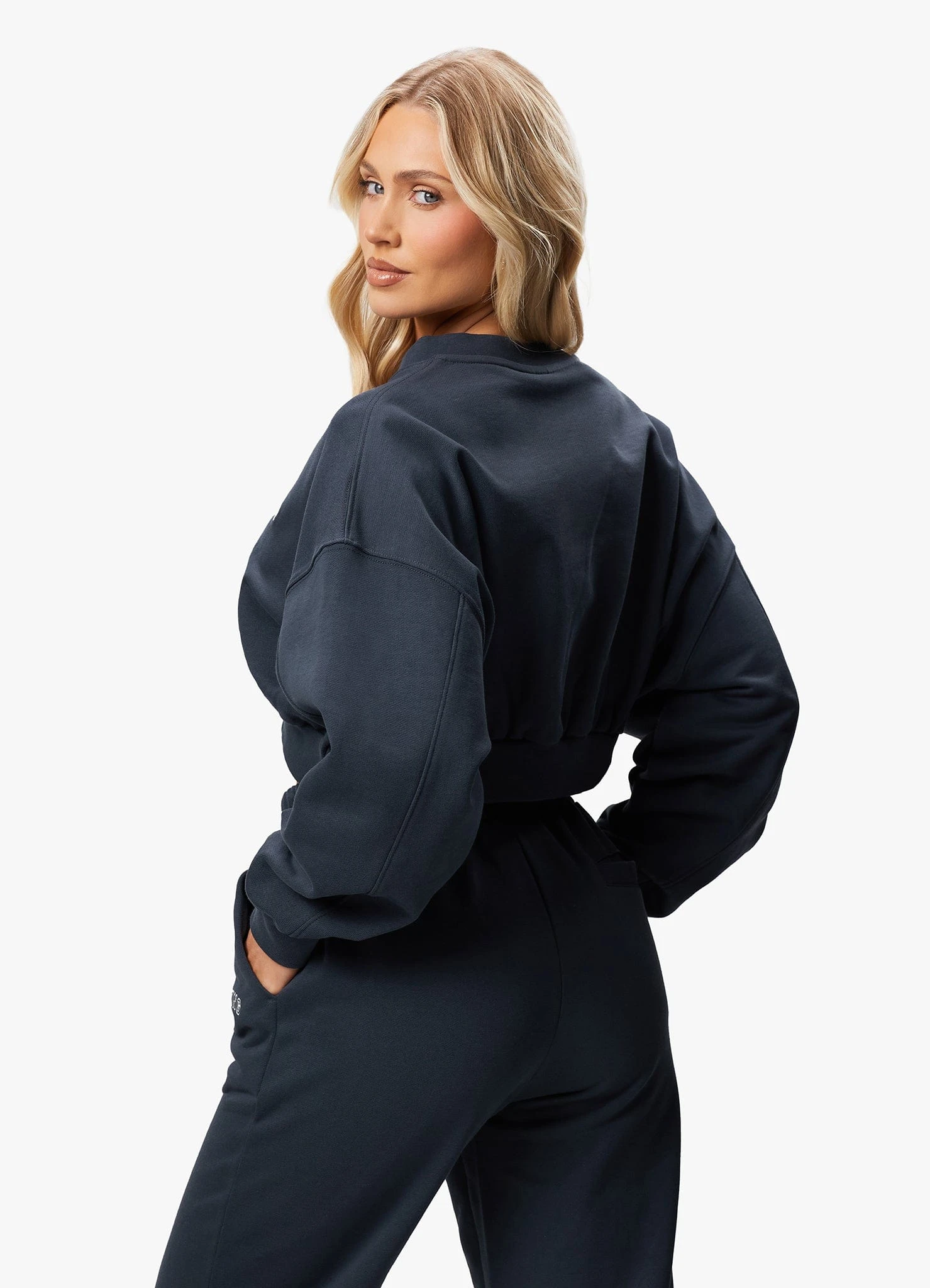 Gym King Refresh V Neck Crew - Deep Slate Blue - Image 3