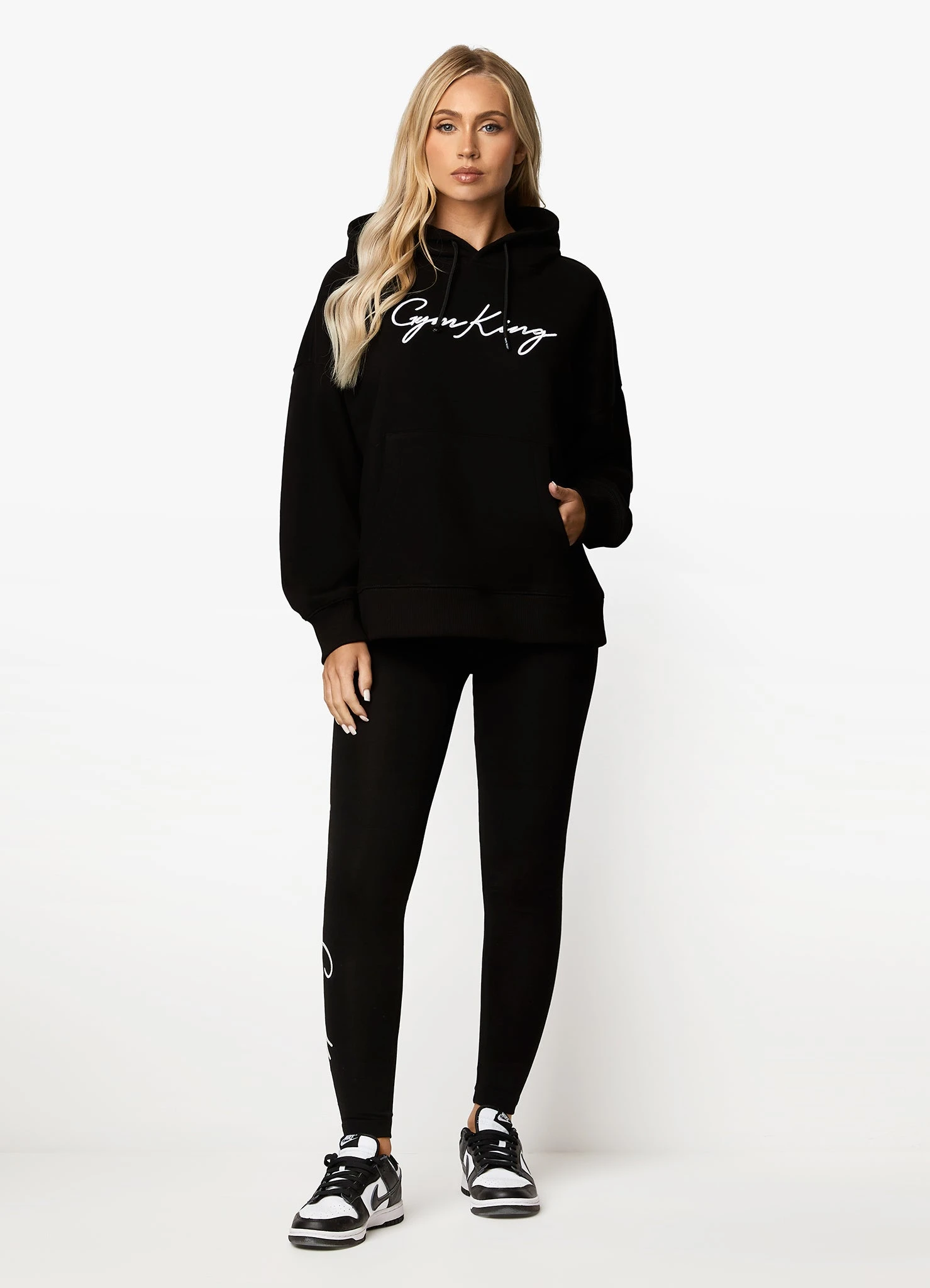 Gym King Script Hood - Black/White - Image 4