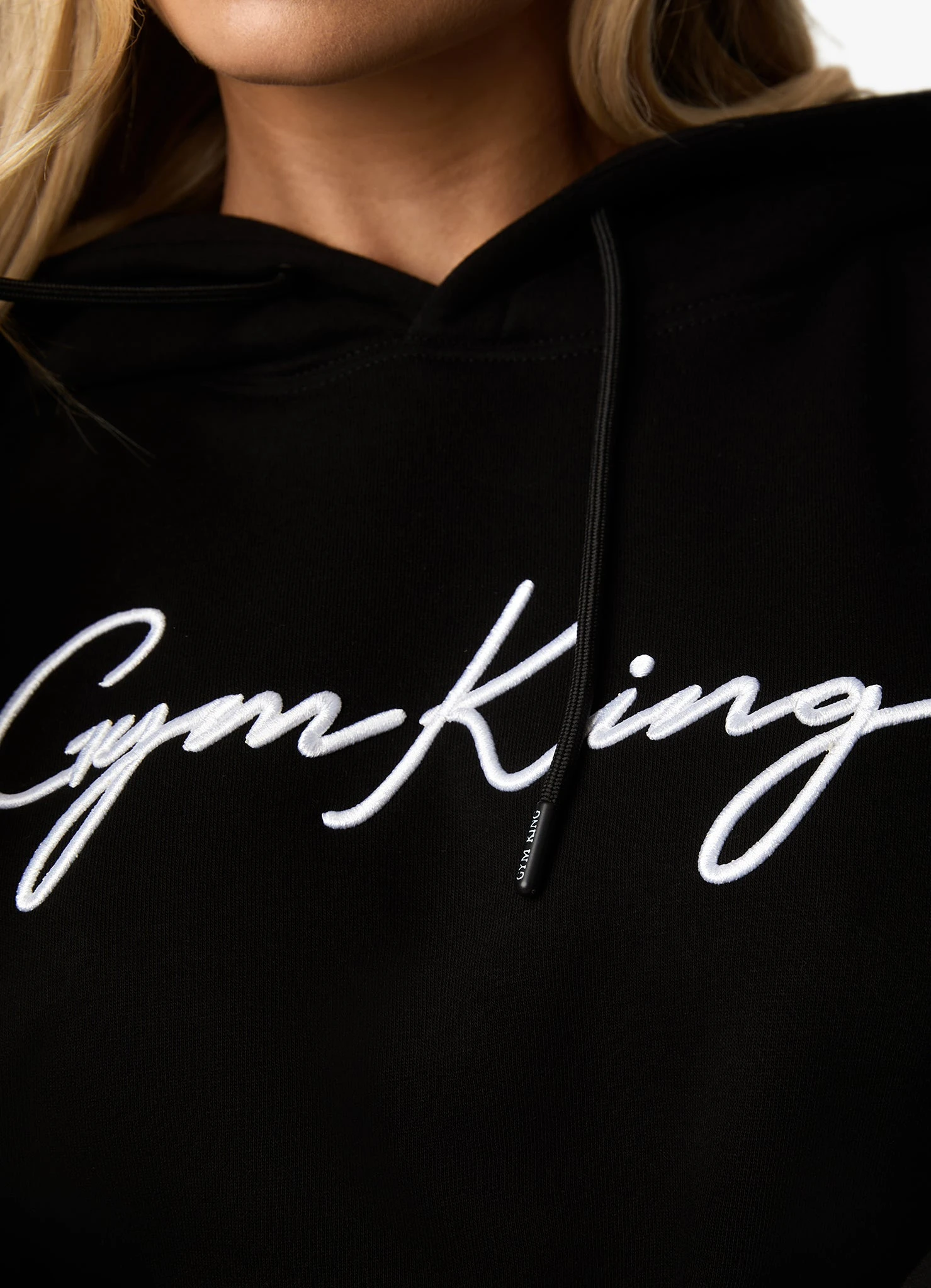 Gym King Script Hood - Black/White - Image 13