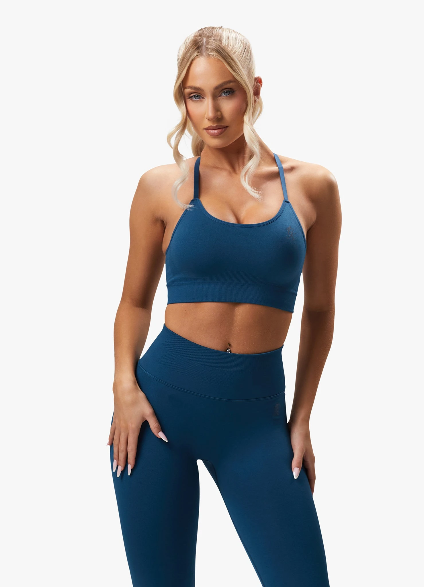 Gym King Sculpt Seamless Bra - Marine Teal - Image 7