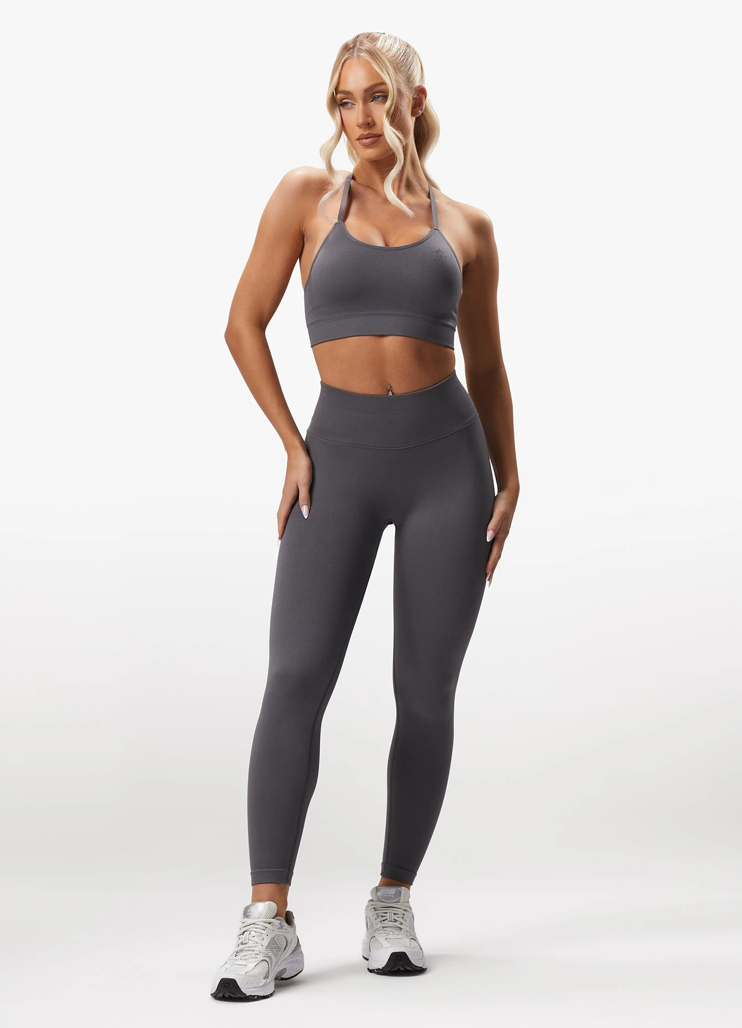 Gym King Sculpt Seamless Bra - Space Grey - Image 10