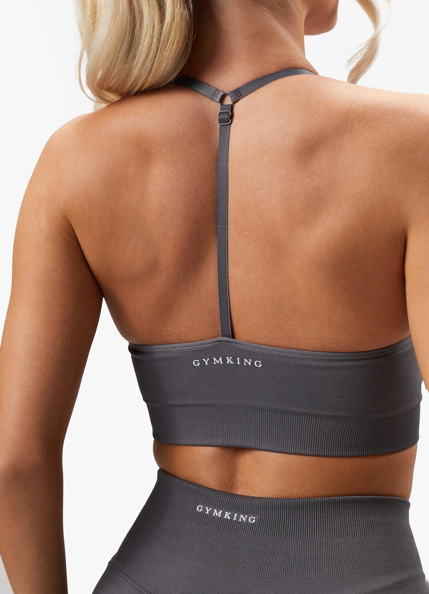 Gym King Sculpt Seamless Bra - Space Grey - Image 9