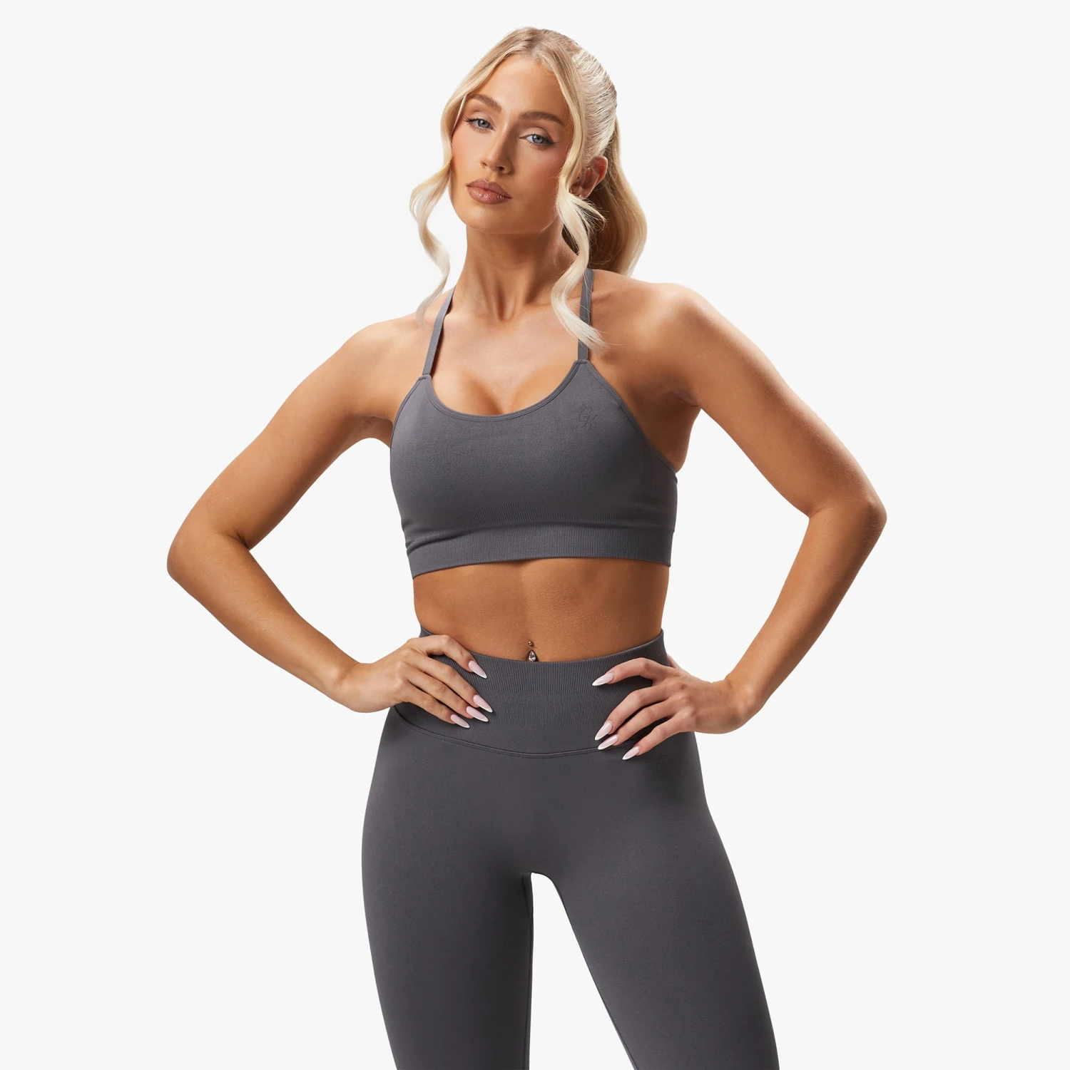 Gym King Sculpt Seamless Bra - Space Grey - Image 2
