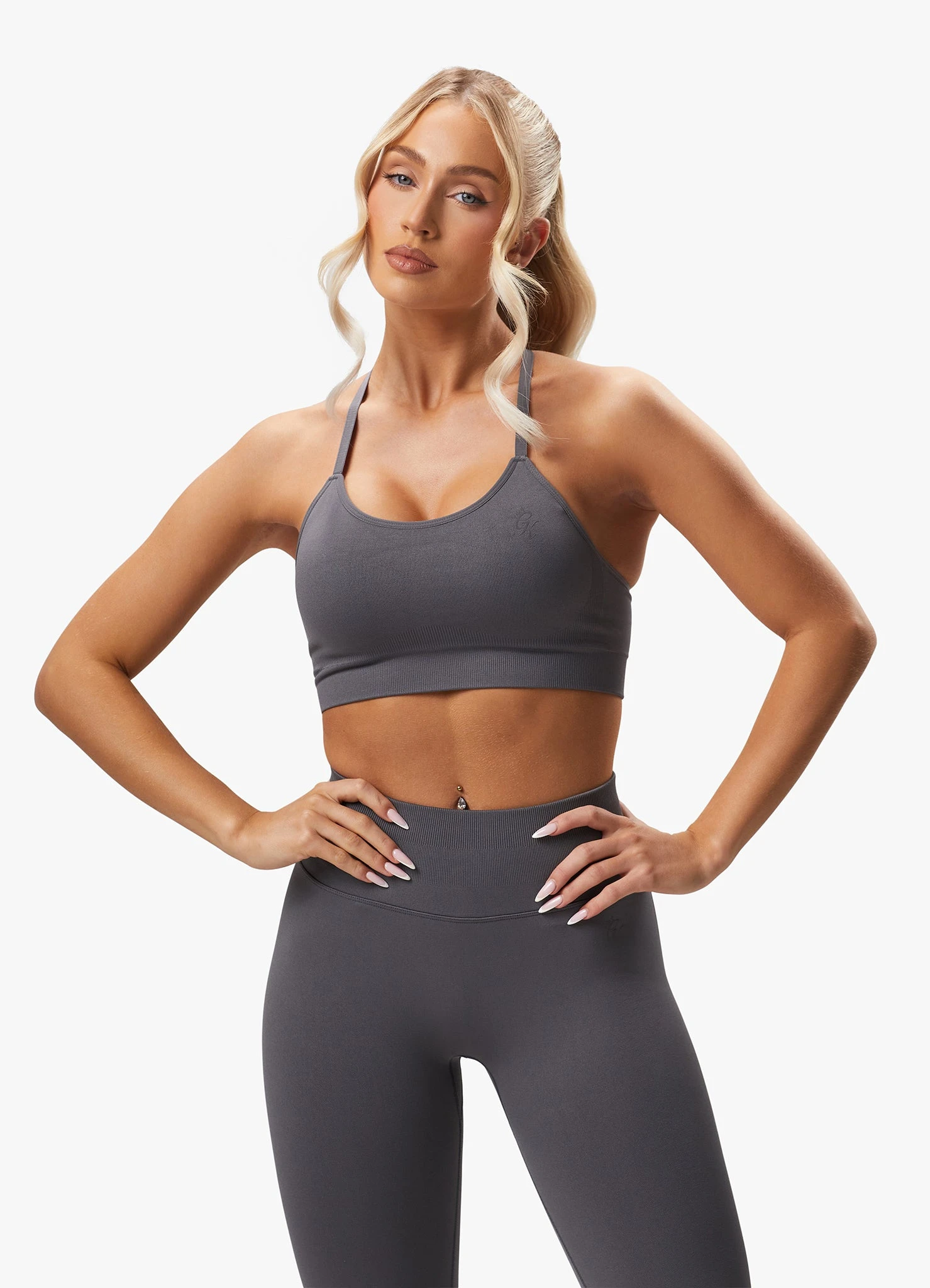 Gym King Sculpt Seamless Bra - Space Grey - Image 8