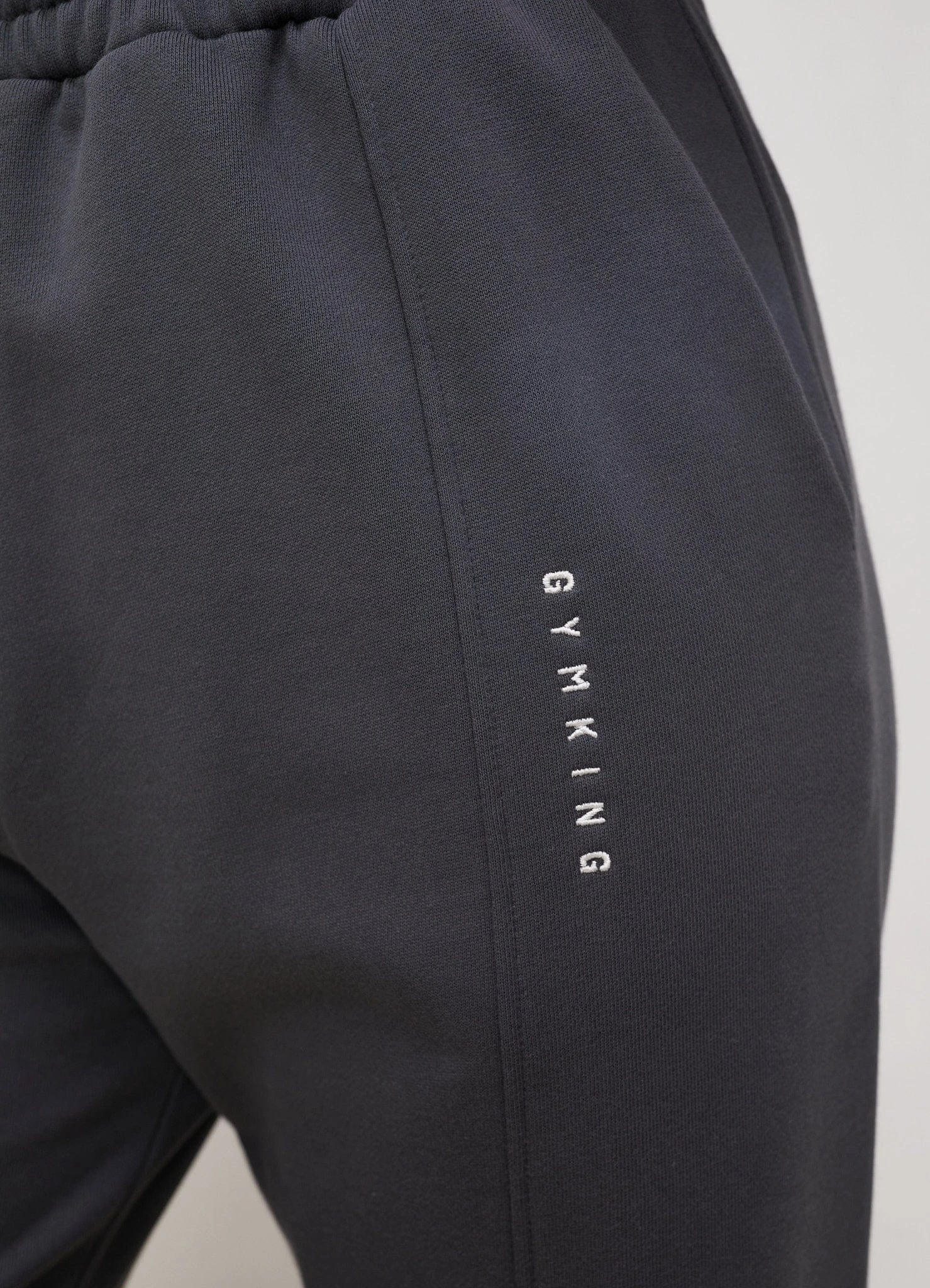 Gym King Shadow Cropped Funnel & Jogger - Shadow Grey - Image 9