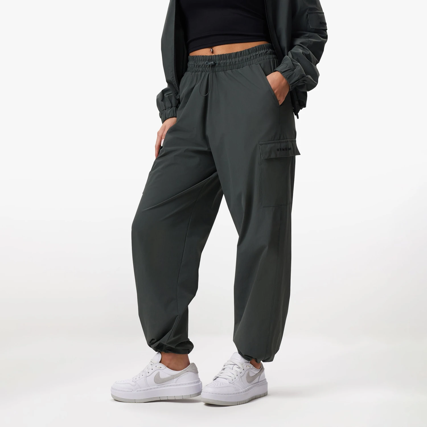 Gym King Woven Utility Cargo Pant - Green Smoke - Image 2