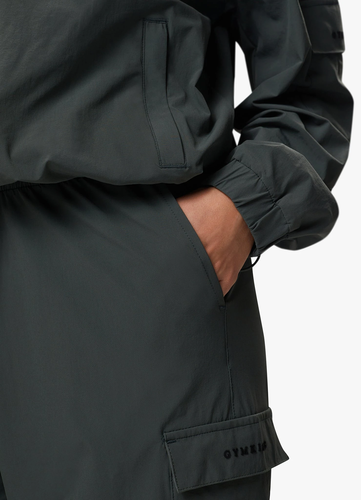 Gym King Woven Utility Cargo Pant - Green Smoke - Image 5