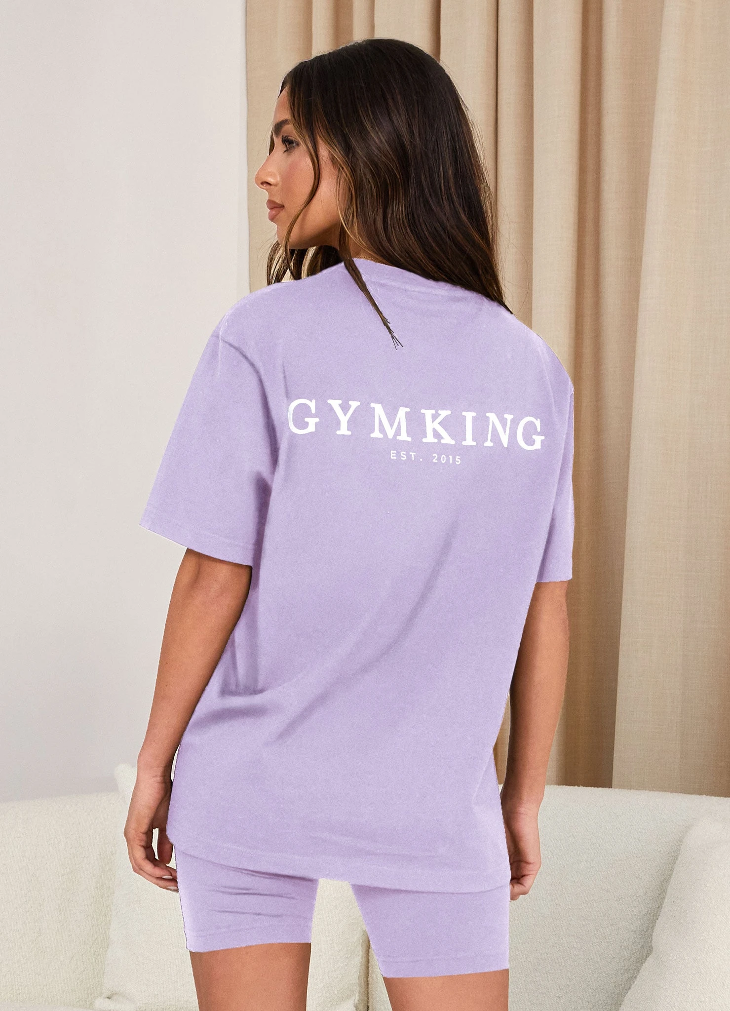 Gym King Established Boyfriend Tee - Lilac - Image 4
