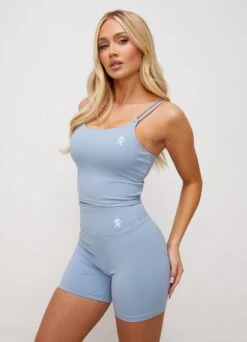 Gym King 365 Long Line Tank - Powder Blue